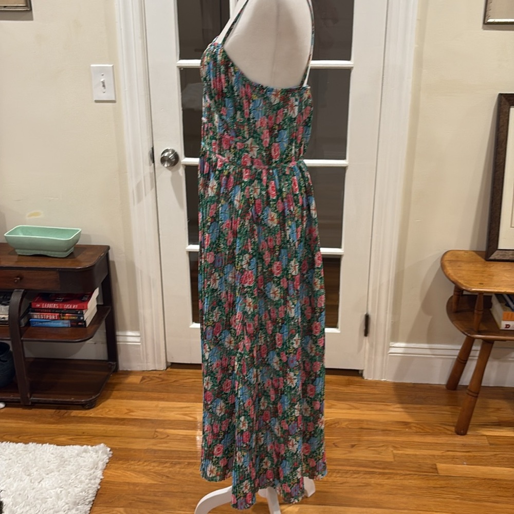 Floral Smocked Maxi Dress - Green Multi - Picture 7 of 8